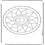 Knutselen Borduurkaarten - Borduurmandala 3