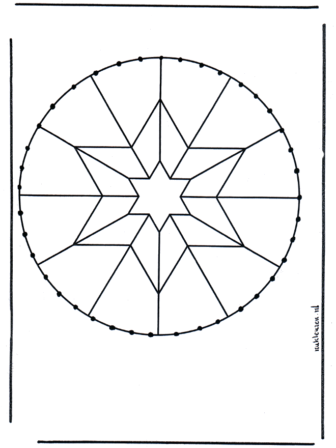 Borduurmandala 5 - Borduurkaart mandala knutselen