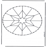 Knutselen Borduurkaarten - Borduurmandala 5