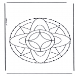 Knutselen Borduurkaarten - Borduurmandala 7