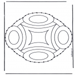 Knutselen Borduurkaarten - Borduurmandala 9