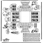 Kleurplaten Bijbel - Bouwplaat ark