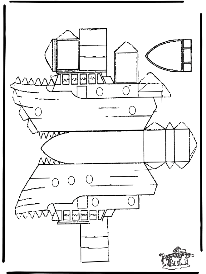 Bouwplaat Boot - Knutselen bouwplaten