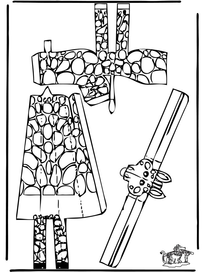 Bouwplaat giraffe 1 - Knutselen bouwplaten