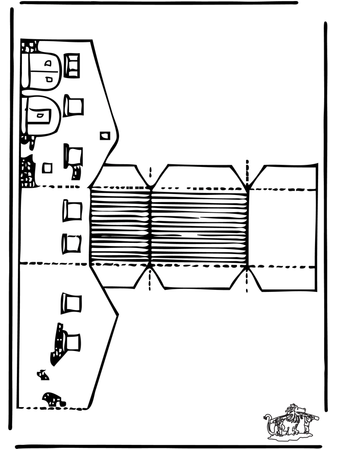 Bouwplaat schuur - Knutselen bouwplaten