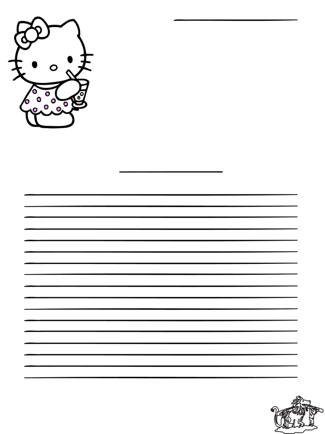 Briefpapier Hello Kitty - Knutselen briefpapier