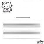 Knutselen - Briefpapier Hello Kitty