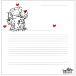 Thema Kleurplaten - Briefpapier Valentijn