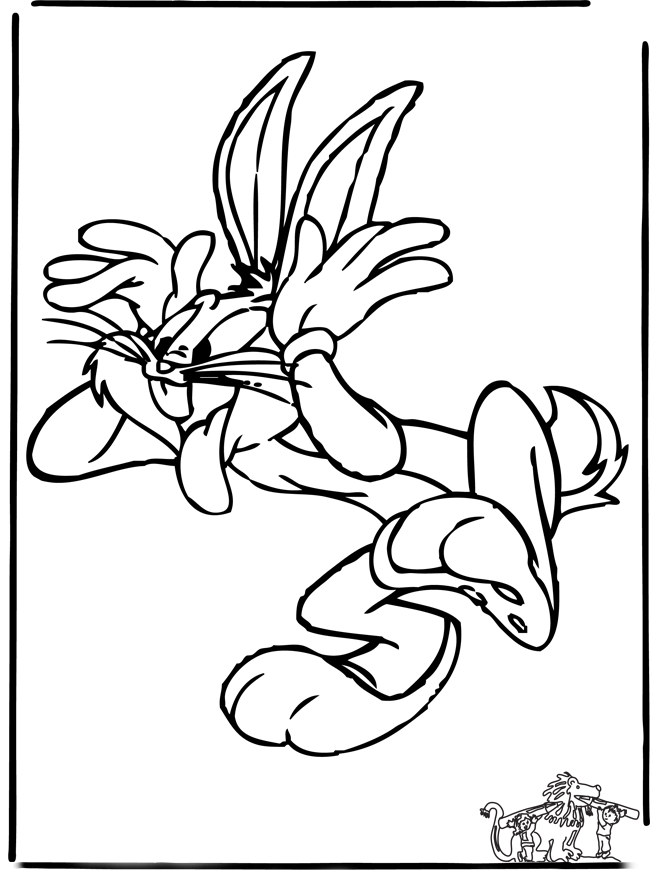Bugs Bunny - Kleurplaten Looney Tunes