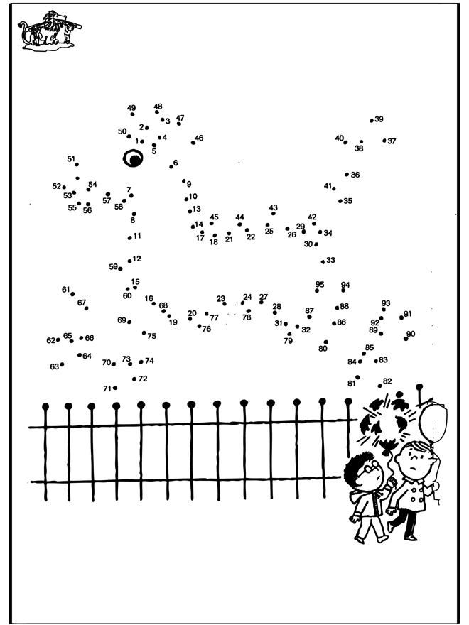 Cijfertekening dierentuin - Cijfertekening