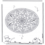 Mandala Kleurplaten - Dieren geomandala 2