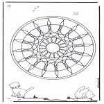 Mandala Kleurplaten - Dieren geomandala 4