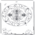 Mandala Kleurplaten - Dieren geomandala 7