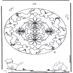 Mandala Kleurplaten - Dieren geomandala 7