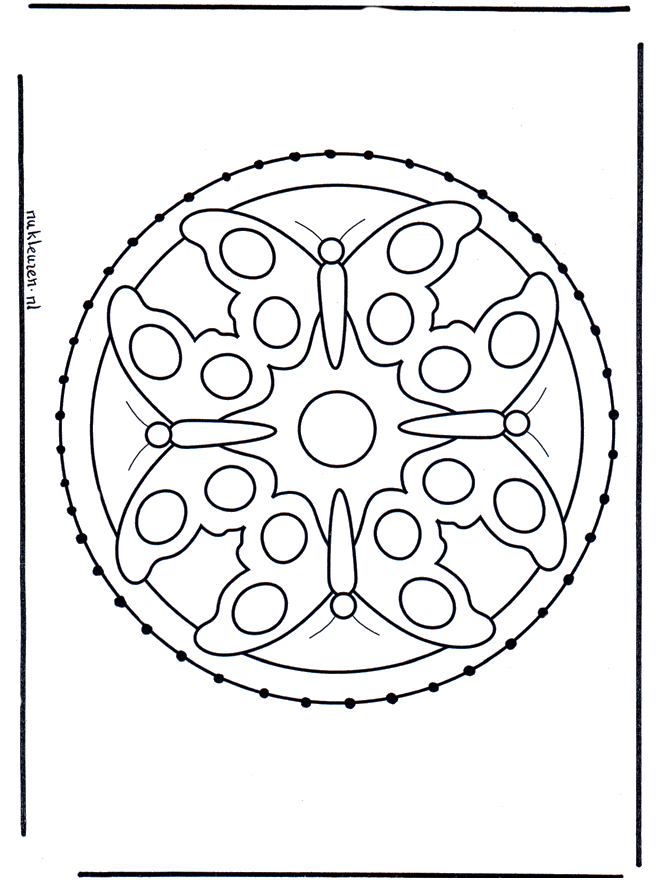 Dieren Mandala - Dieren borduurkaart knutselen