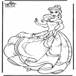 Stripfiguren Kleurplaten - Disney prinses Belle 2
