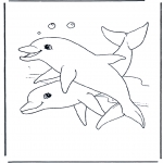 Kleurplaten Dieren - Dolfijnen 1