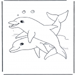 Kleurplaten Dieren - Dolfijnen 1