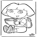 Kinderkleurplaten - Dora 12