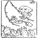 Kinderkleurplaten - Dora 6