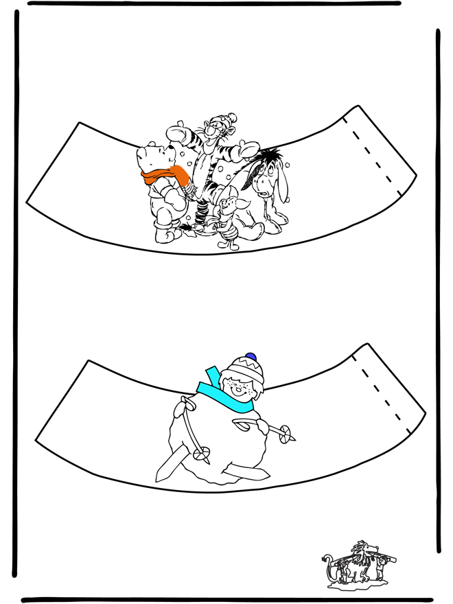 Eierdopje winter - Knutselen bouwplaten