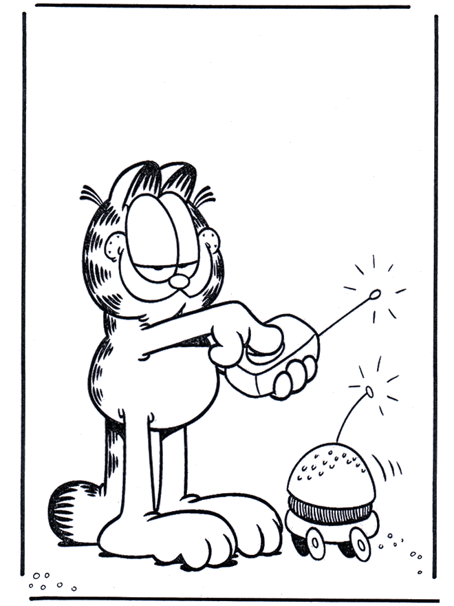 Garfield 1 - Kleurplaat Garfield