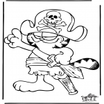 Stripfiguren Kleurplaten - Garfield 3