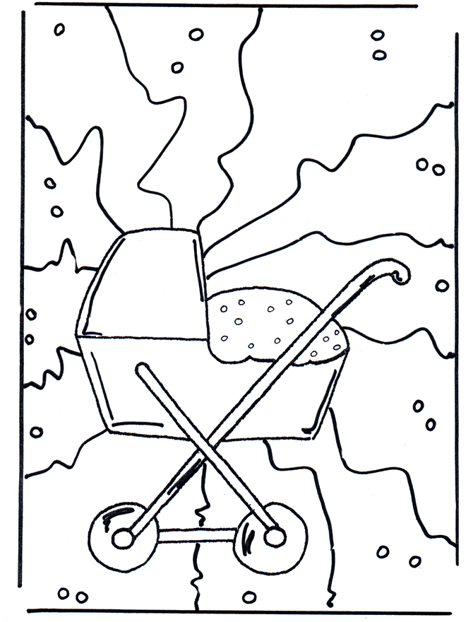 Geboorte 1 - Kleurplaten baby