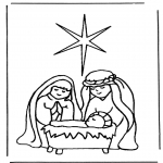 Kleurplaten Bijbel - Geboorte van Jezus 1