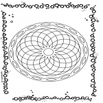 Mandala Kleurplaten - Geometrische Mandala 1