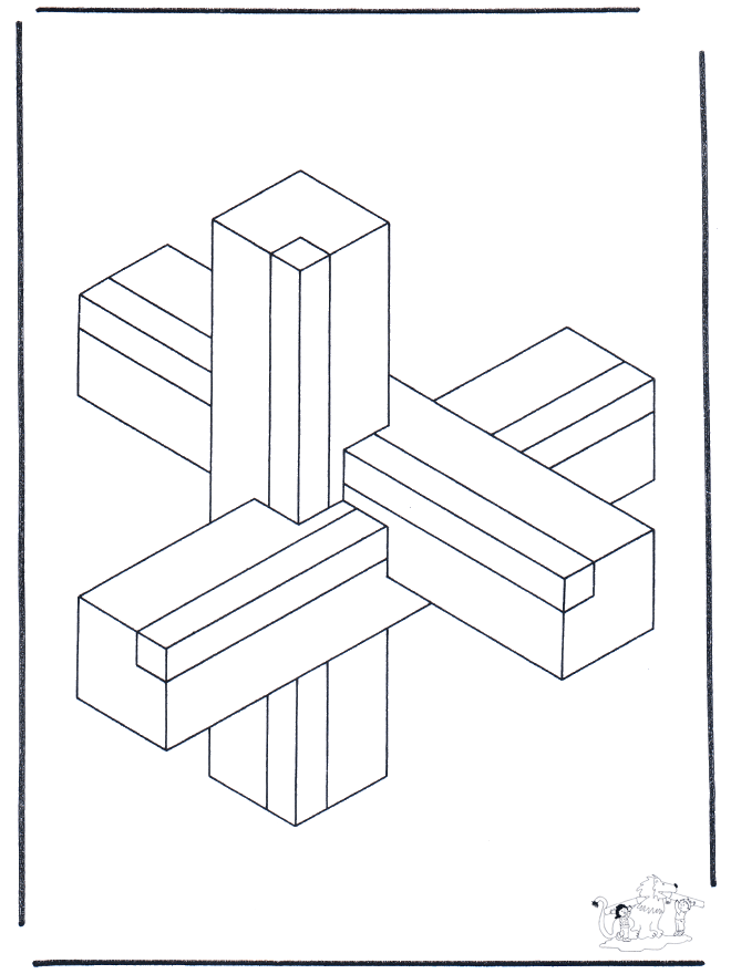 Geometrische vormen 1 - Kunst kleurplaten