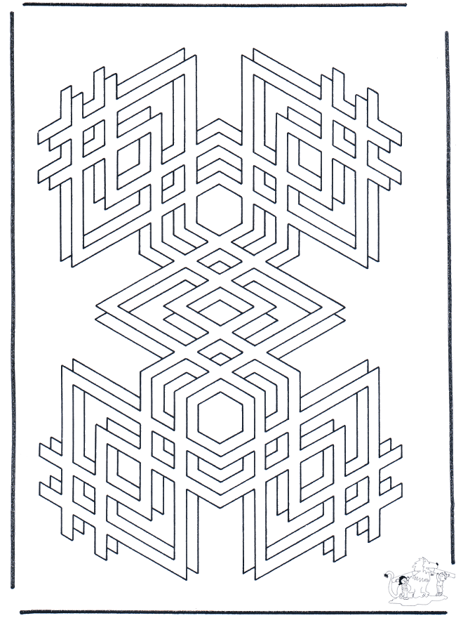 Geometrische vormen 2 - Kunst kleurplaten