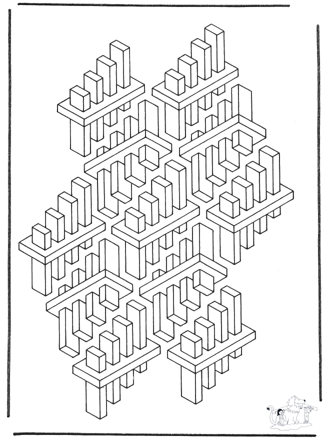 Geometrische vormen 3 - Kunst kleurplaten