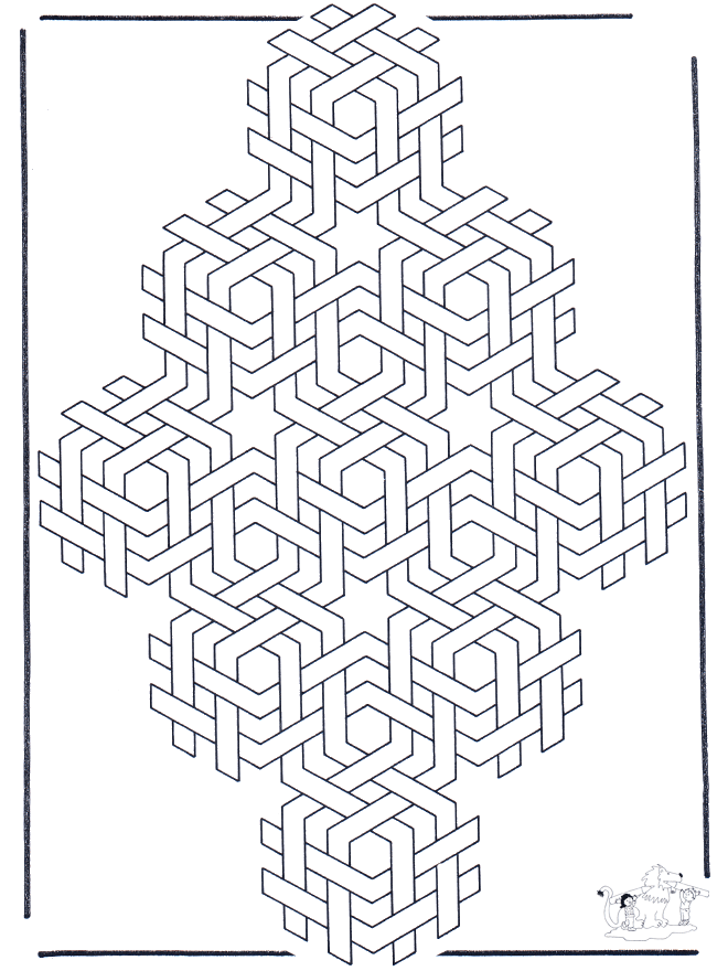 Geometrische vormen 4 - Kunst kleurplaten