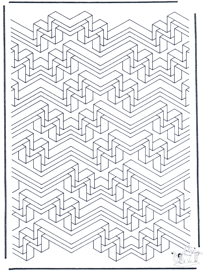 Geometrische vormen 6 - Kunst kleurplaten