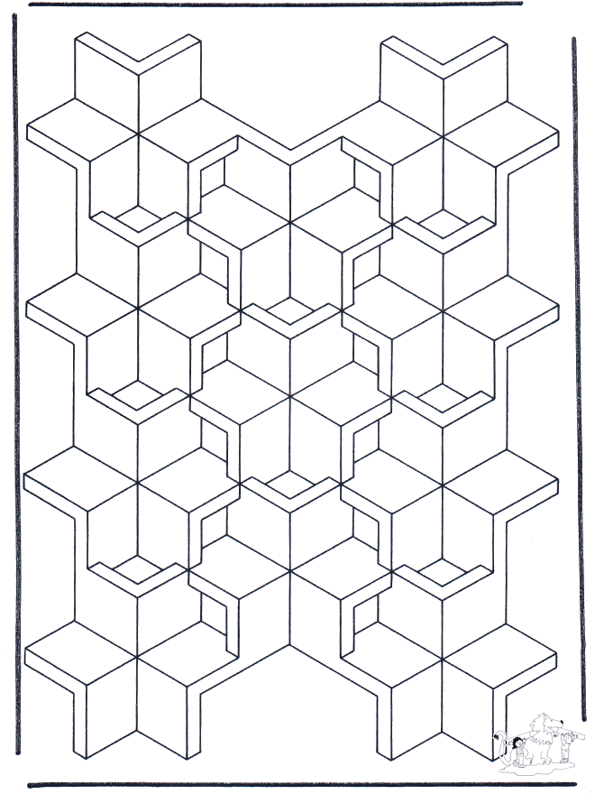 Geometrische vormen 7 - Kunst kleurplaten