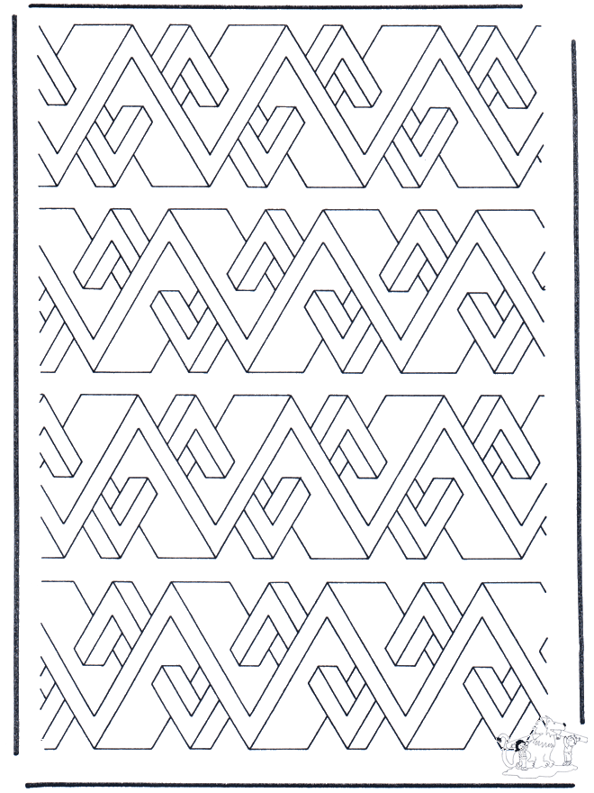Geometrische vormen 8 - Kunst kleurplaten