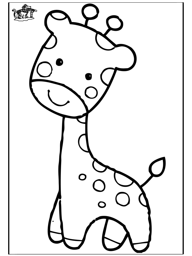 Giraffe 3 - Kleurplaten dierentuin