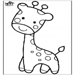 Kleurplaten Dieren - Giraffe 3