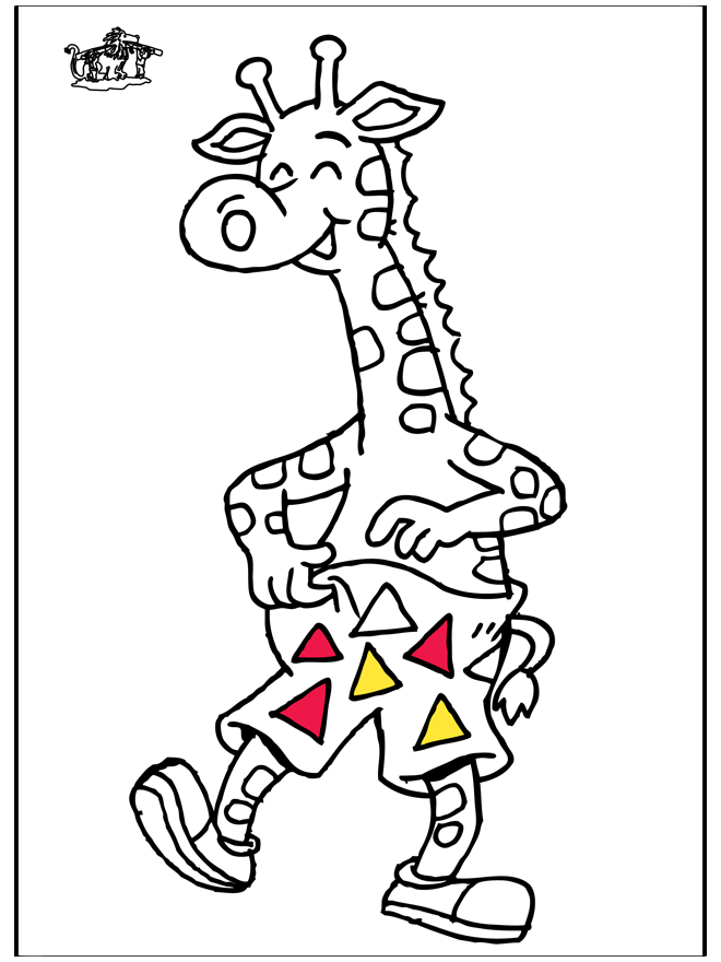 Giraffe 5 - Kleurplaten dierentuin