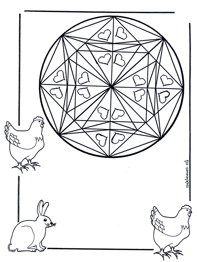 Harten mandala 1 - Hartenmandala's