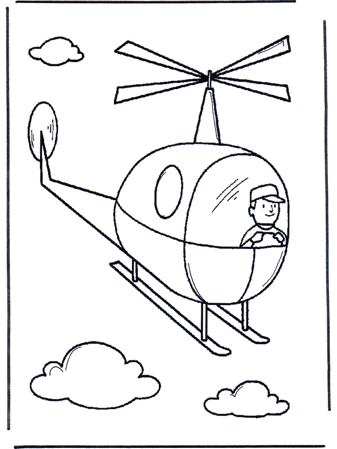 Helicoptertje - Kleurplaat speelgoed