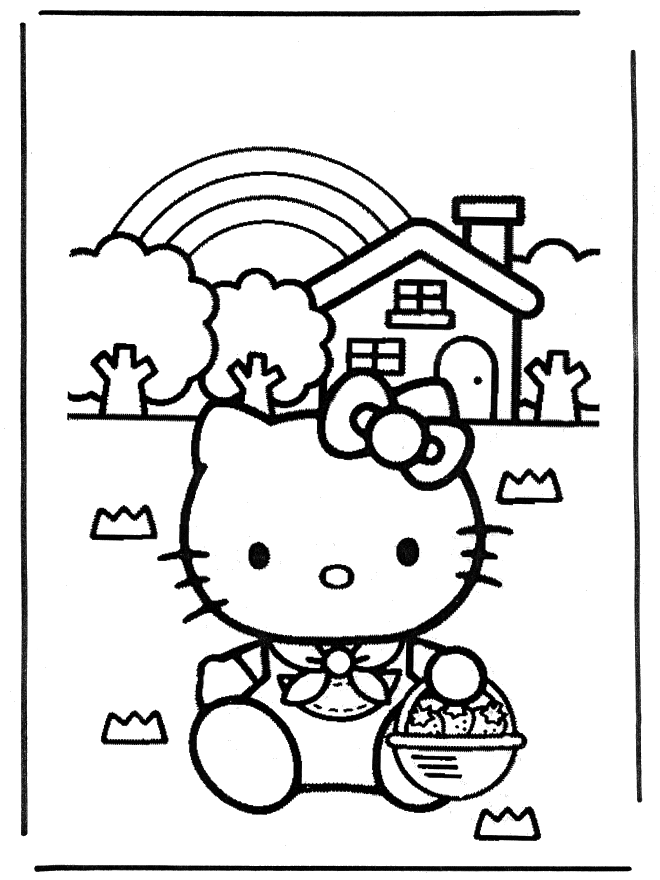 Hello Kitty 10 - Hello Kitty kleurplaten