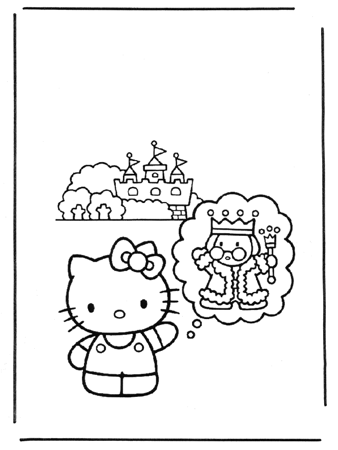 hello kitty 11 - Hello Kitty kleurplaten