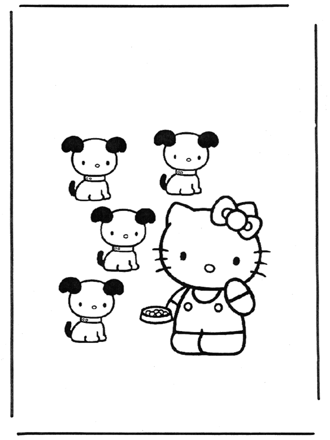 Hello Kitty 12 - Hello Kitty kleurplaten