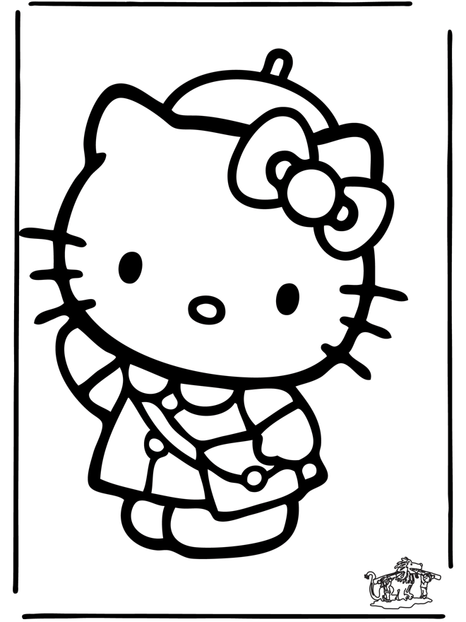 Hello Kitty 21 - Hello Kitty kleurplaten