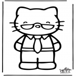 Stripfiguren Kleurplaten - Hello Kitty 24