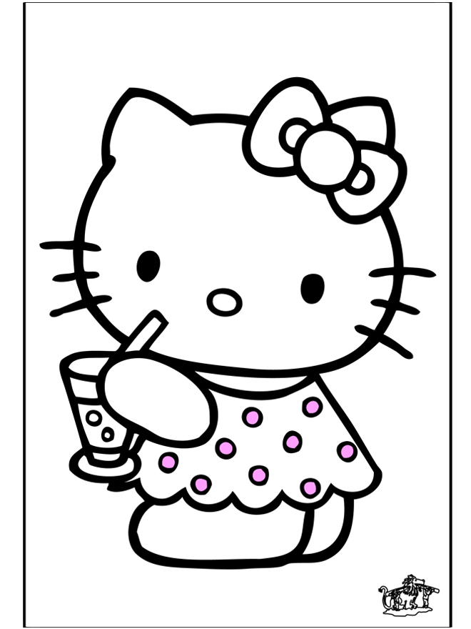 Hello Kitty 27 - Hello Kitty kleurplaten