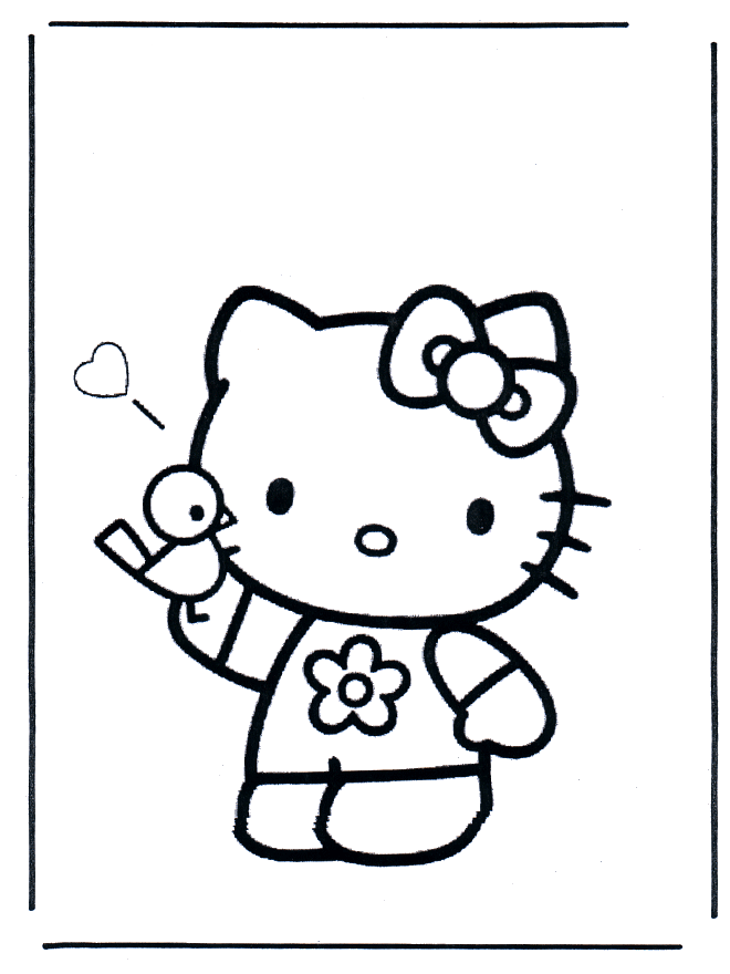 Hello Kitty 3 - Hello Kitty kleurplaten