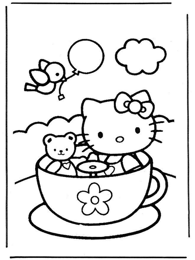 Hello kitty 9 - Hello Kitty kleurplaten